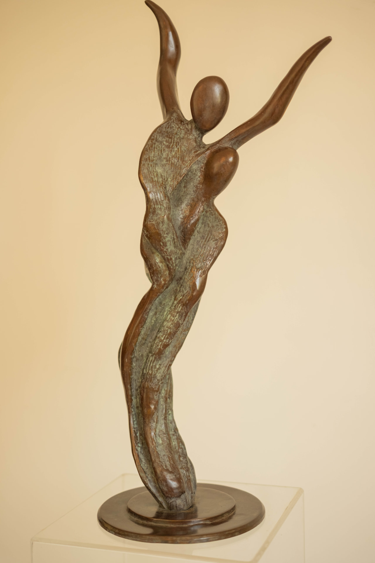 Rejoice, bronze sculpture