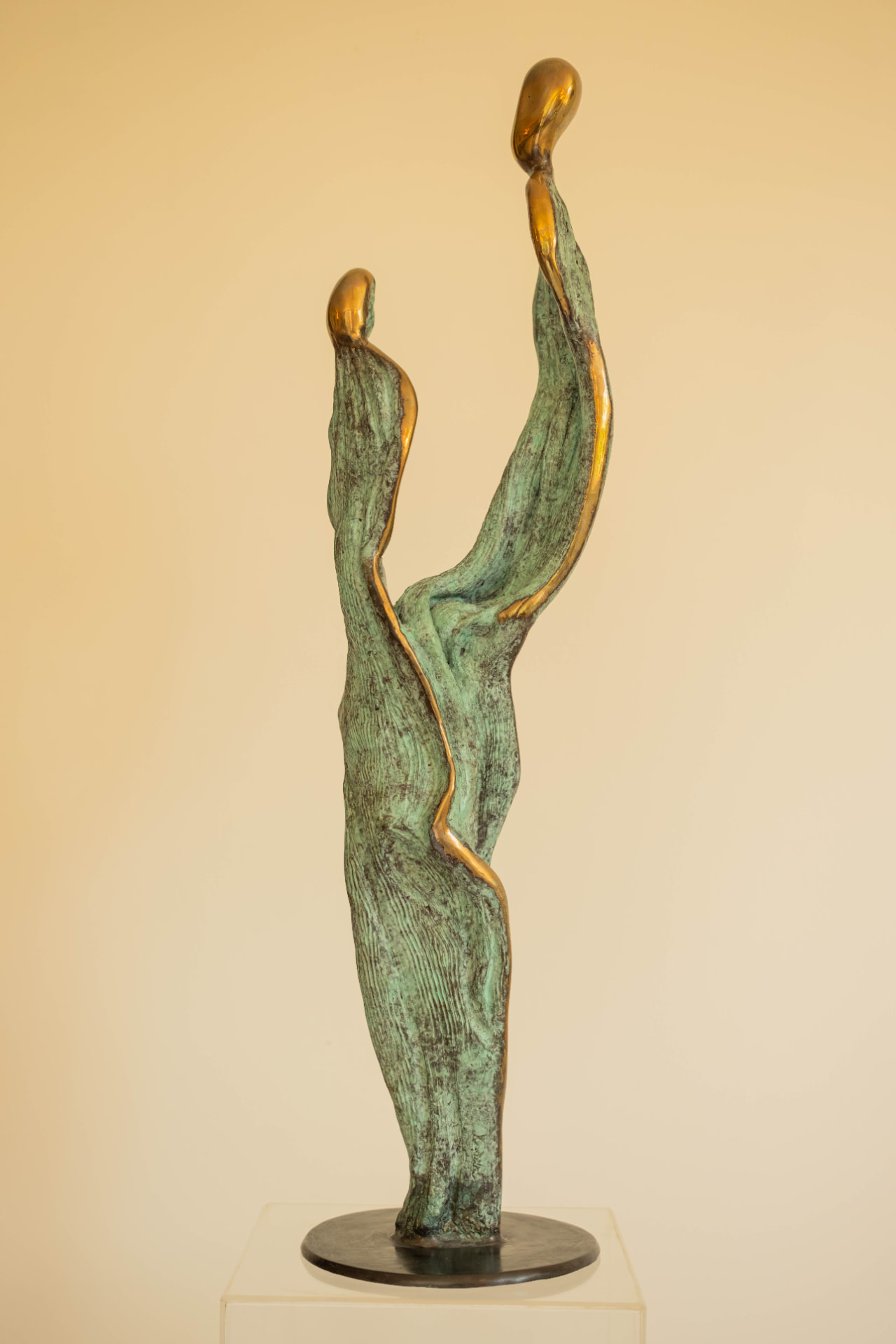 Two Figures Rising, bronze sculpture, view 7
