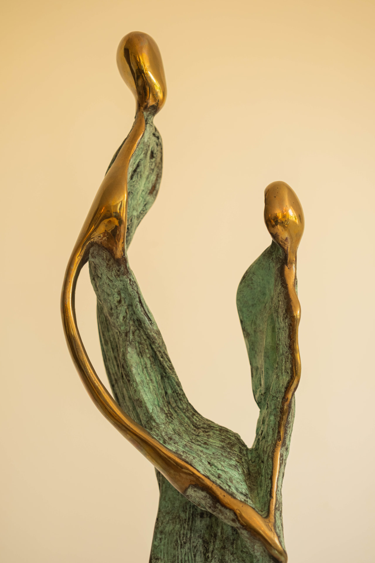 Two Figures Rising, bronze sculpture, view 3