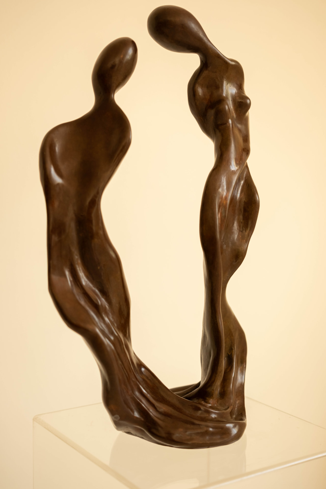 Duet, bronze sculpture