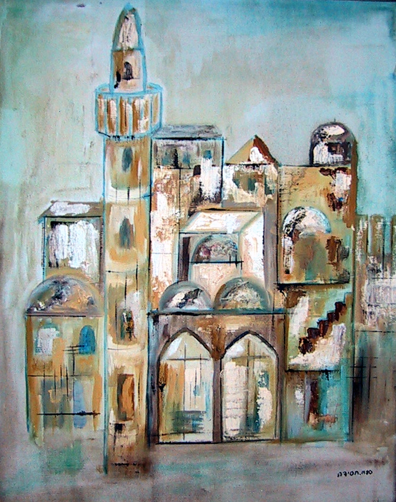 Untitled XV, oil painting by Hasida Steinbock