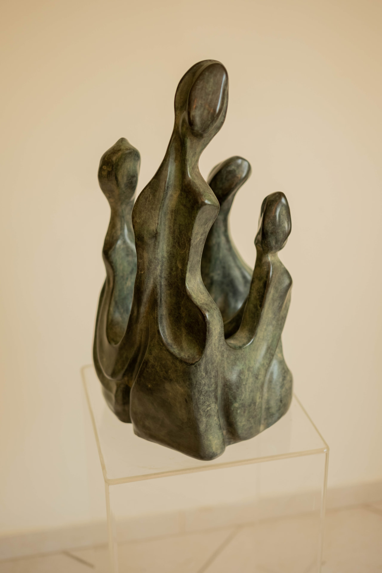 Gathering, bronze sculpture, view 8