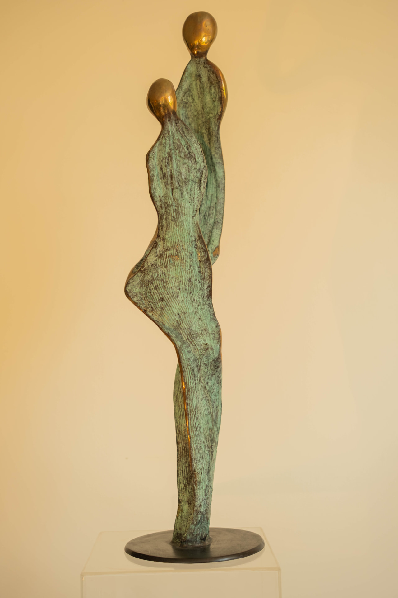 Two Figures Rising, bronze sculpture, view 5