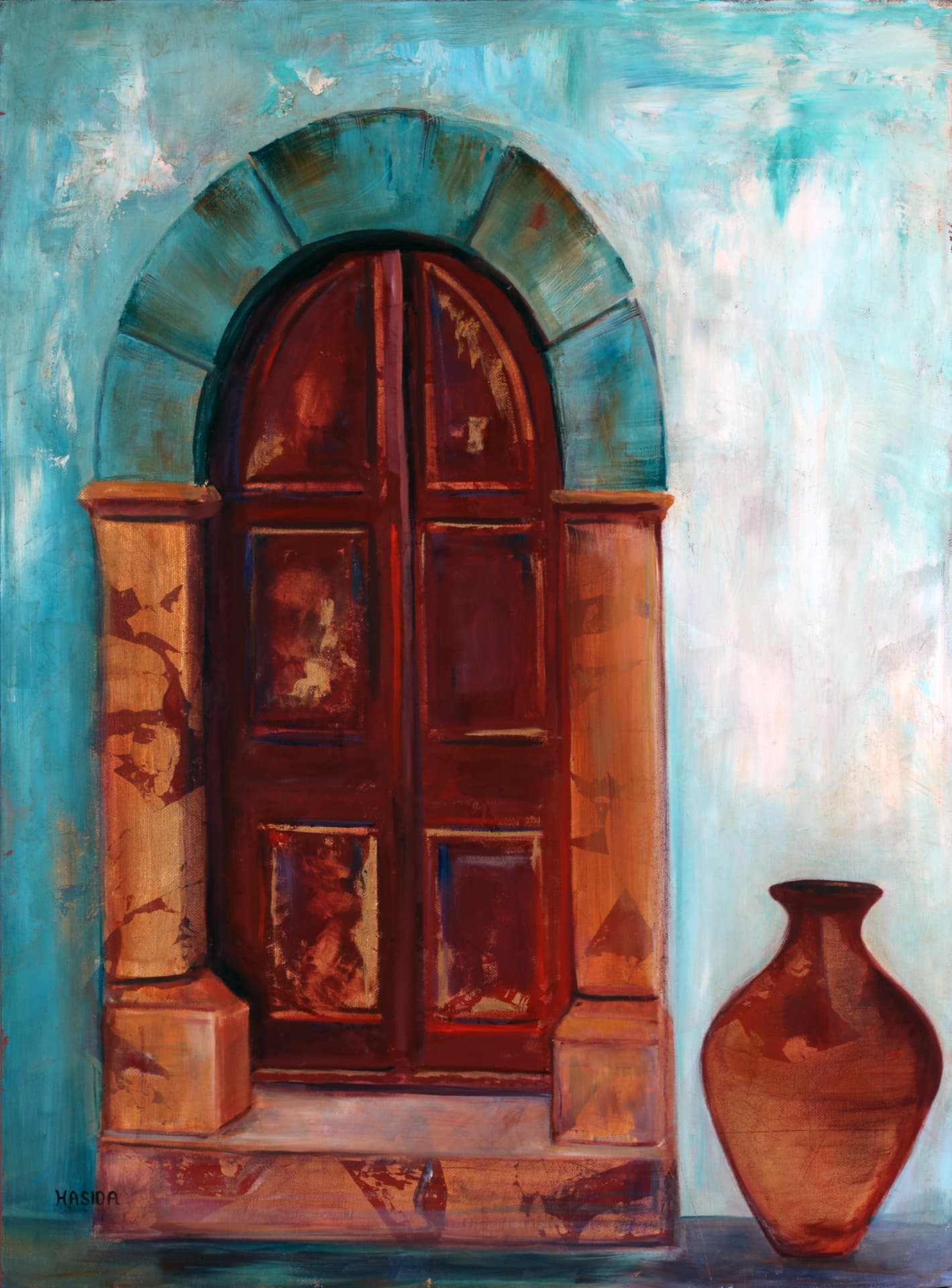 Untitled XII, oil painting by Hasida Steinbock