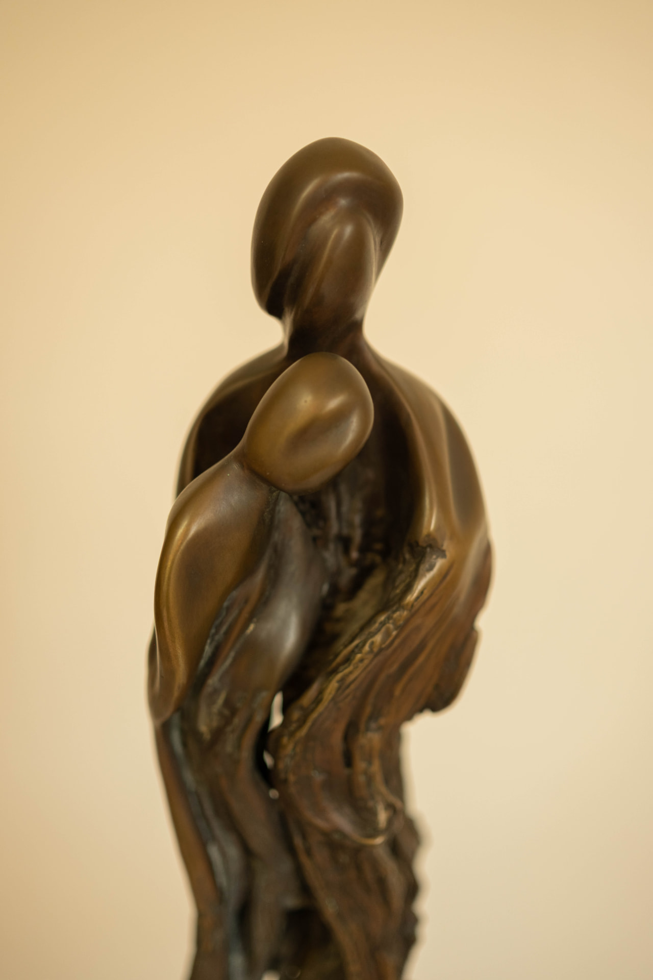 Entwined, bronze sculpture