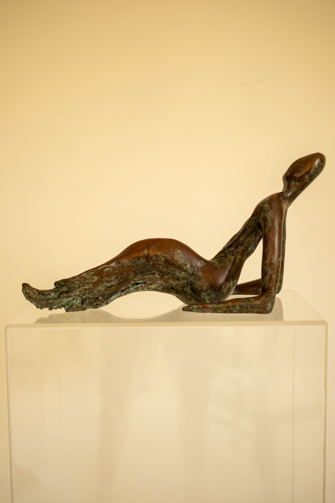 Repose, bronze sculpture