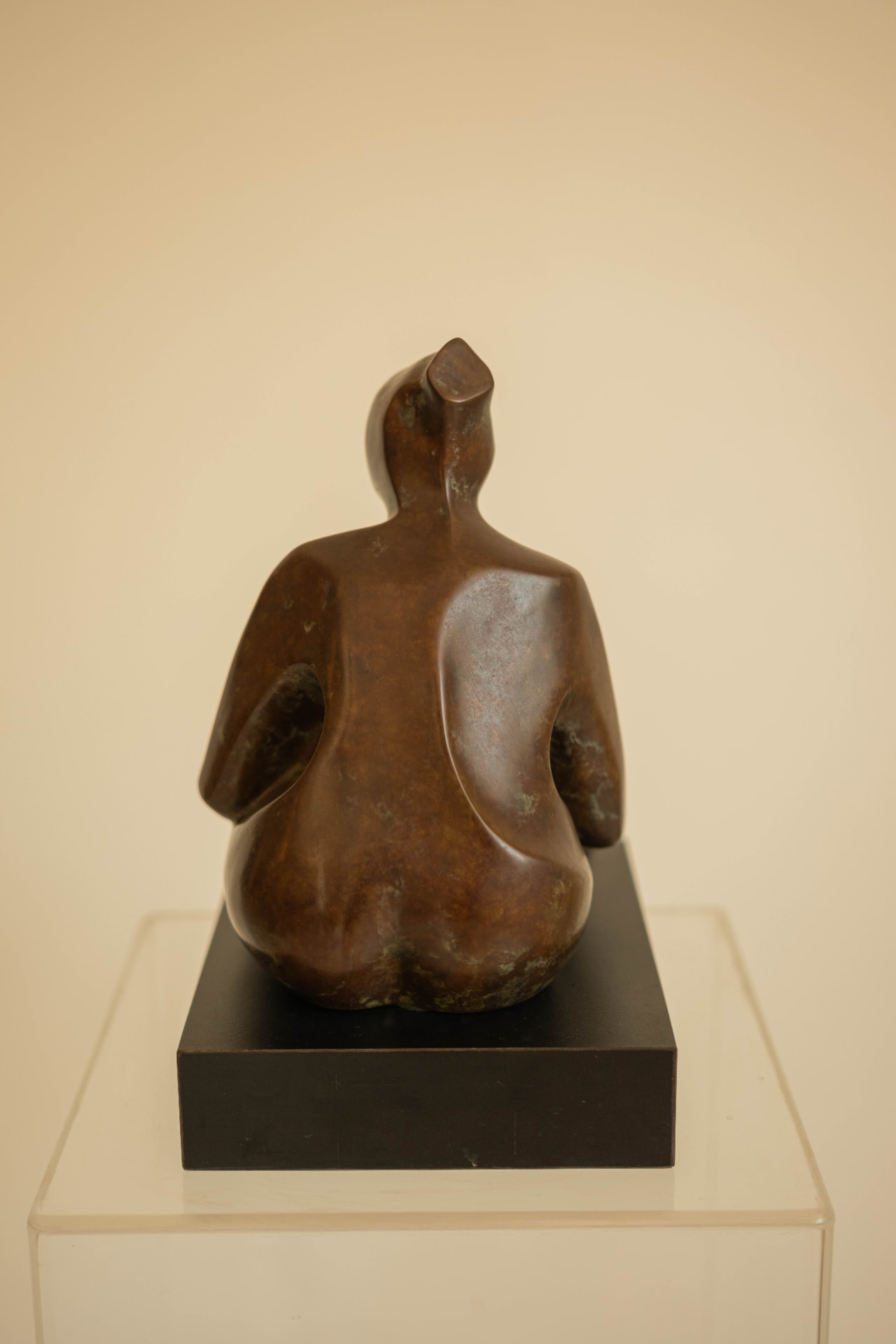 Seated Woman, bronze sculpture