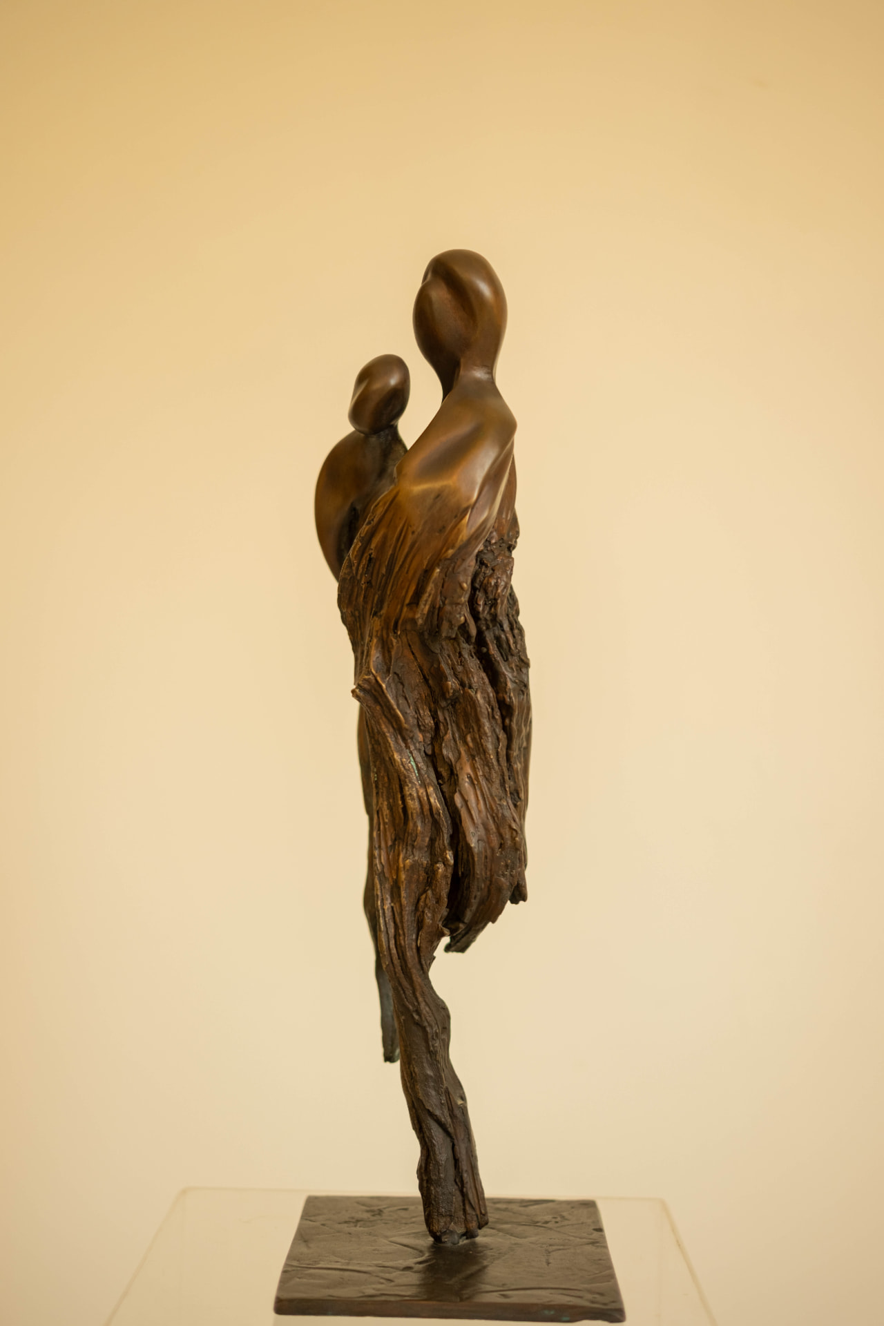 Entwined, bronze sculpture