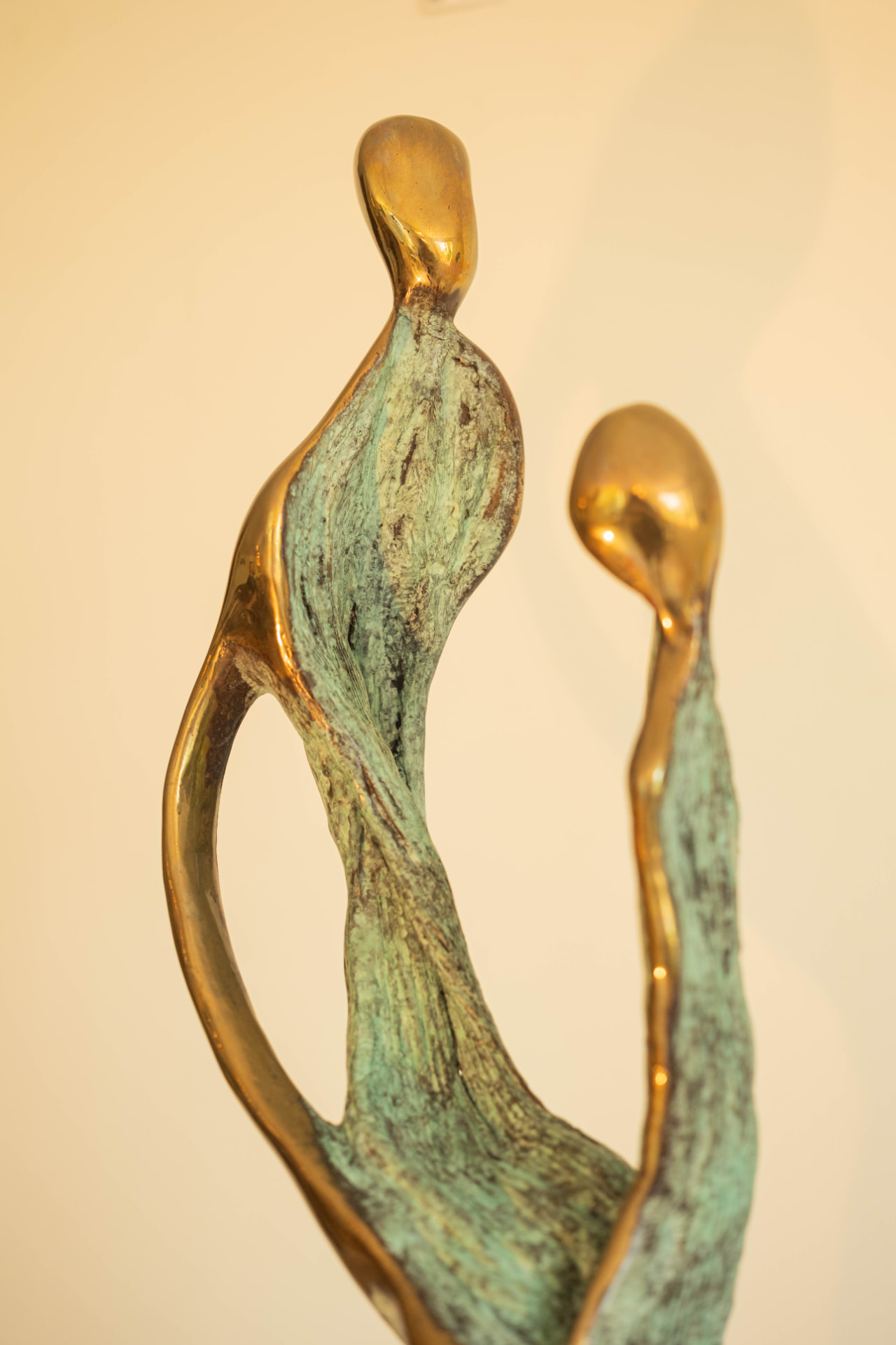 Two Figures Rising, bronze sculpture, view 4