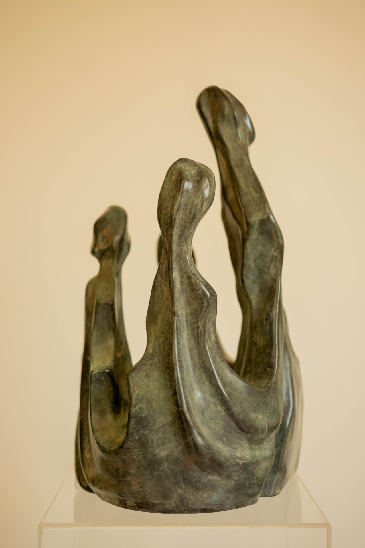 Gathering, bronze sculpture, view 6