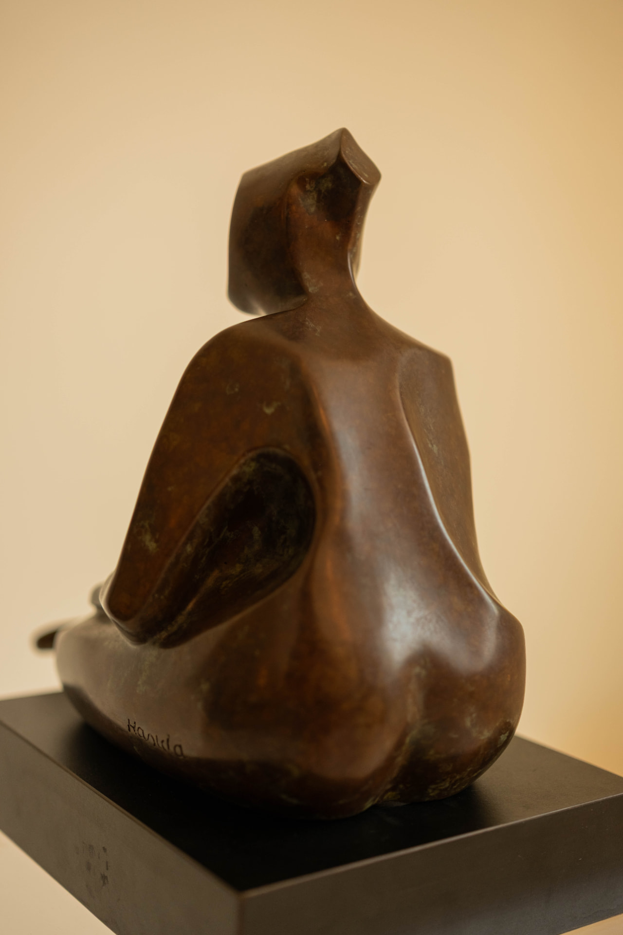 Seated Woman, bronze sculpture